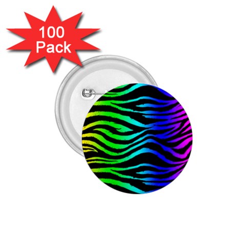 Rainbow Zebra 1.75  Button (100 pack)  from ArtsNow.com Front