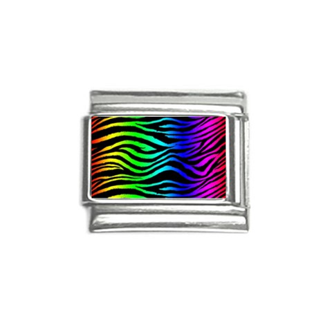 Rainbow Zebra Italian Charm (9mm) from ArtsNow.com Front