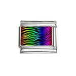 Rainbow Zebra Italian Charm (9mm)