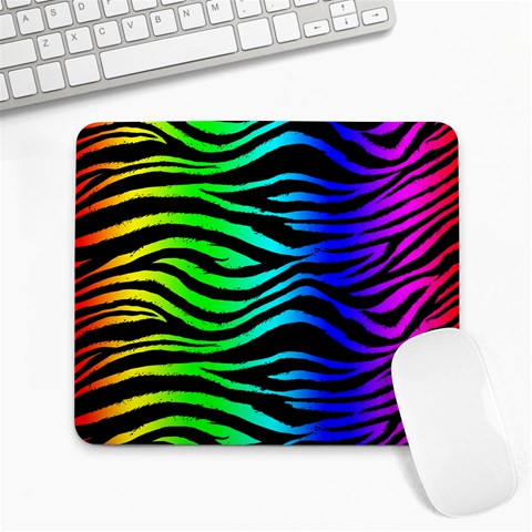 Rainbow Zebra Large Mousepad from ArtsNow.com Front
