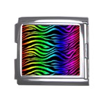 Rainbow Zebra Mega Link Italian Charm (18mm)