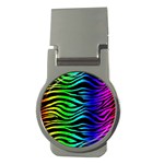 Rainbow Zebra Money Clip (Round)