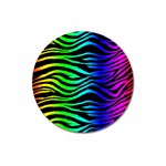 Rainbow Zebra Magnet 3  (Round)
