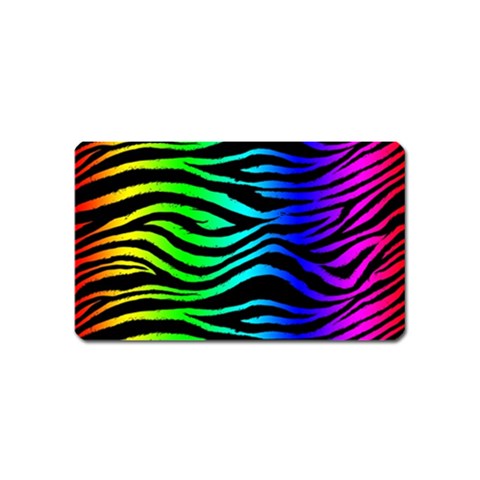 Rainbow Zebra Magnet (Name Card) from ArtsNow.com Front