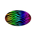 Rainbow Zebra Sticker Oval (10 pack)