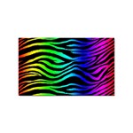 Rainbow Zebra Sticker Rectangular (10 pack)