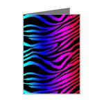 Rainbow Zebra Mini Greeting Card