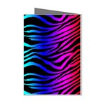 Rainbow Zebra Mini Greeting Cards (Pkg of 8)