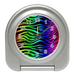 Rainbow Zebra Travel Alarm Clock
