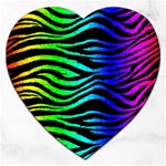 Rainbow Zebra Jigsaw Puzzle (Heart)
