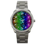 Rainbow Zebra Sport Metal Watch