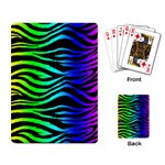 Rainbow Zebra Playing Cards Single Design