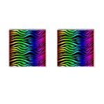 Rainbow Zebra Cufflinks (Square)