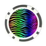 Rainbow Zebra Poker Chip Card Guard