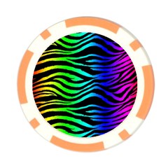 Rainbow Zebra Poker Chip Card Guard (10 pack) from ArtsNow.com Front