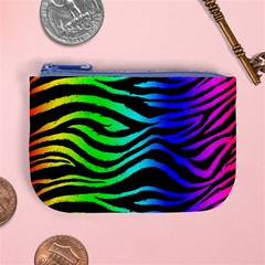 Rainbow Zebra Mini Coin Purse from ArtsNow.com Front