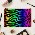 Rainbow Zebra Cosmetic Bag (Large)
