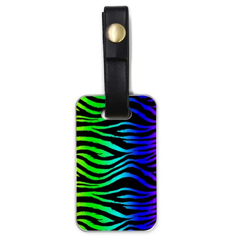 Rainbow Zebra Luggage Tag (one side) from ArtsNow.com Front