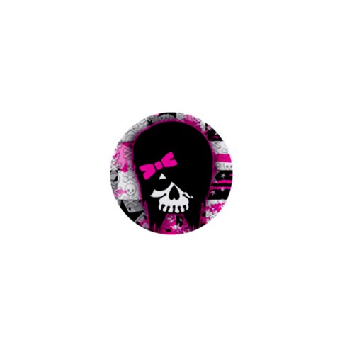 Scene Kid Girl Skull 1  Mini Magnet from ArtsNow.com Front
