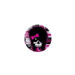 Scene Kid Girl Skull 1  Mini Magnet