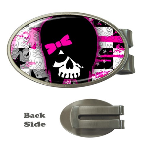 Scene Kid Girl Skull Money Clip (Oval) from ArtsNow.com Front