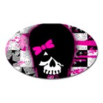 Scene Kid Girl Skull Magnet (Oval)