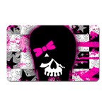 Scene Kid Girl Skull Magnet (Rectangular)