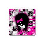 Scene Kid Girl Skull Magnet (Square)