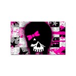 Scene Kid Girl Skull Sticker Rectangular (10 pack)