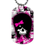 Scene Kid Girl Skull Dog Tag (Two Sides)