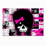 Scene Kid Girl Skull Postcard 4 x 6  (Pkg of 10)