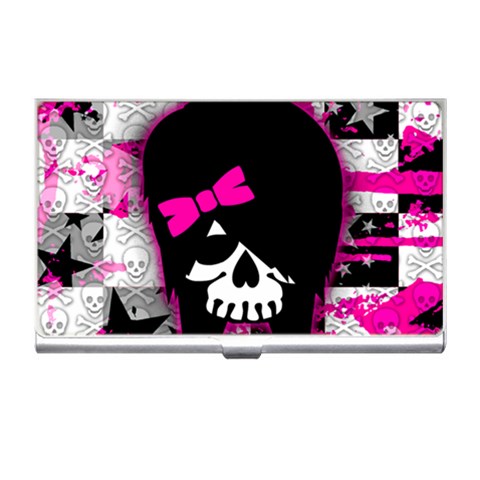 Scene Kid Girl Skull Business Card Holder from ArtsNow.com Front