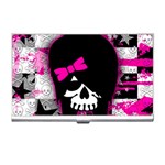 Scene Kid Girl Skull Business Card Holder