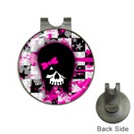 Scene Kid Girl Skull Golf Ball Marker Hat Clip