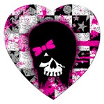 Scene Kid Girl Skull Jigsaw Puzzle (Heart)