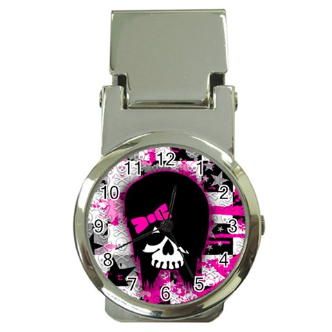 Scene Kid Girl Skull Money Clip Watch from ArtsNow.com Front