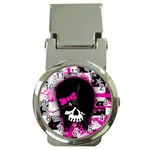 Scene Kid Girl Skull Money Clip Watch