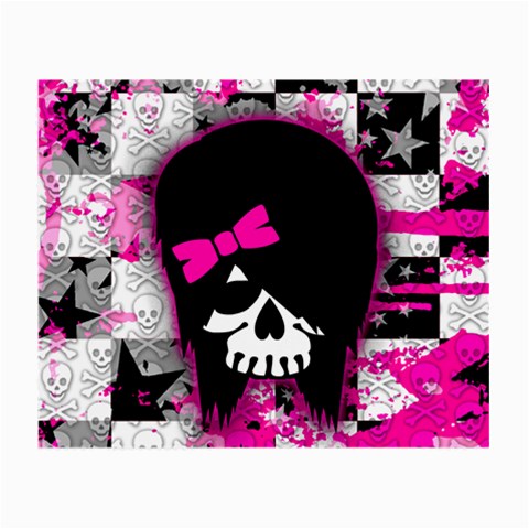Scene Kid Girl Skull Glasses Cloth (Small, Two Sides) from ArtsNow.com Front