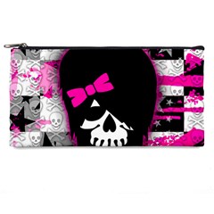 Scene Kid Girl Skull Pencil Case from ArtsNow.com Front