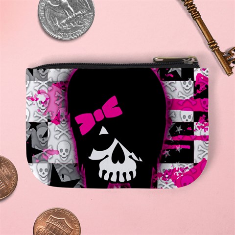 Scene Kid Girl Skull Mini Coin Purse from ArtsNow.com Back