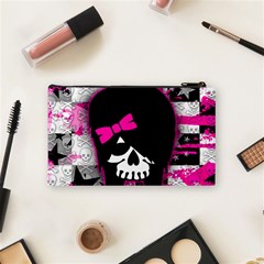 Scene Kid Girl Skull Cosmetic Bag (Small) from ArtsNow.com Back