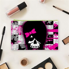 Scene Kid Girl Skull Cosmetic Bag (Medium) from ArtsNow.com Front