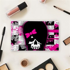 Scene Kid Girl Skull Cosmetic Bag (Medium) from ArtsNow.com Back