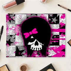 Scene Kid Girl Skull Cosmetic Bag (XL) from ArtsNow.com Front