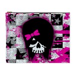 Scene Kid Girl Skull Cosmetic Bag (XL)