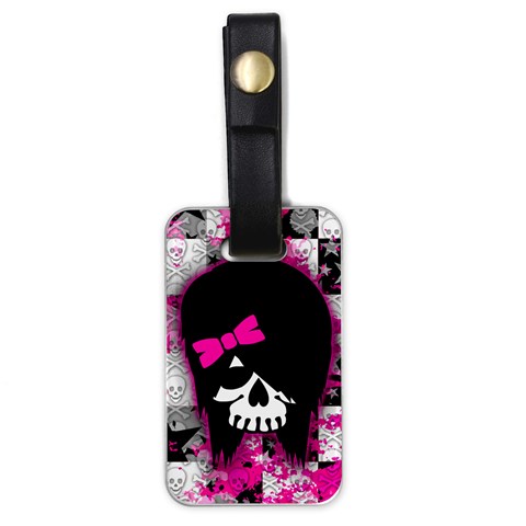 Scene Kid Girl Skull Luggage Tag (one side) from ArtsNow.com Front