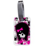 Scene Kid Girl Skull Luggage Tag (one side)