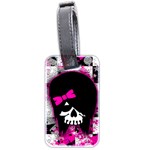 Scene Kid Girl Skull Luggage Tag (two sides)