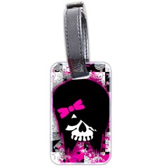 Scene Kid Girl Skull Luggage Tag (two sides) from ArtsNow.com Back