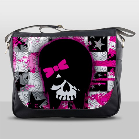 Scene Kid Girl Skull Messenger Bag from ArtsNow.com Front